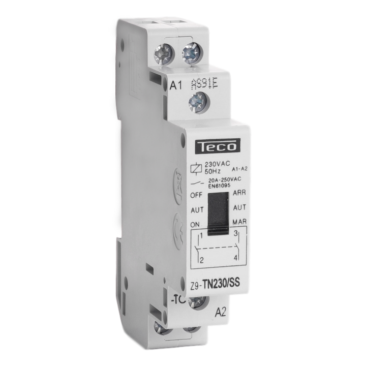 TECO Contactor Dag/Nacht TC 230VAC 20A 2NO