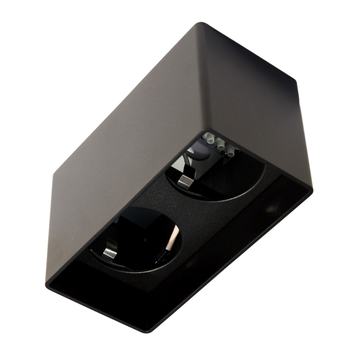 TECO KUANA DUBBELE rechthoekige basis RAL9005 incl. Voeding