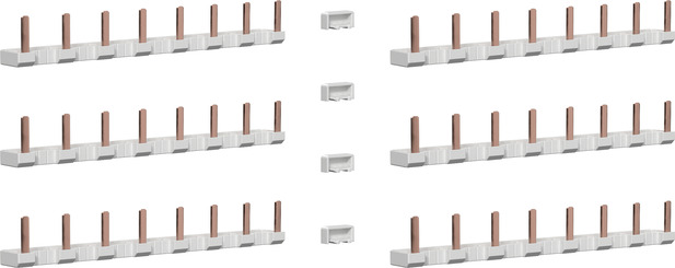 GIRA Gira Set faserails 1-polig voor schakelactor 16-voudig / jaloezieactor 8-voudig, voor Gira One en KN