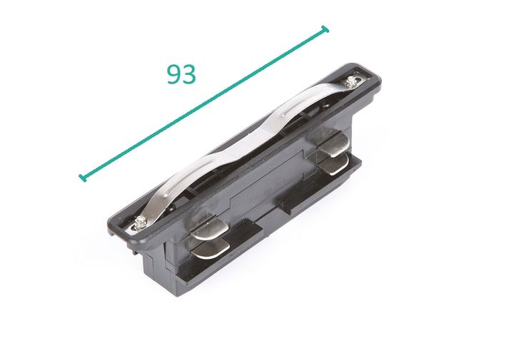 TECO Rechte connector mini Zwart voor Teco 3P-Track