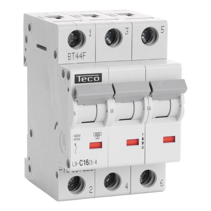 TECO Automaat TC 3P 16A 4,5kA Curve C