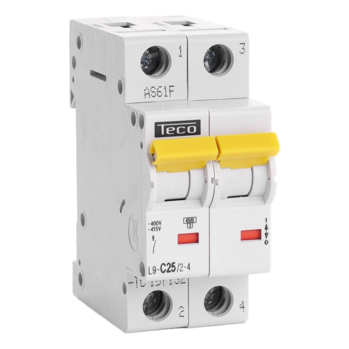 TECO Automaat TC 2P 25A 4,5kA Curve C