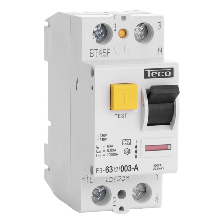 TECO Differentieelschak. TC 2P 63A 30mA Type A