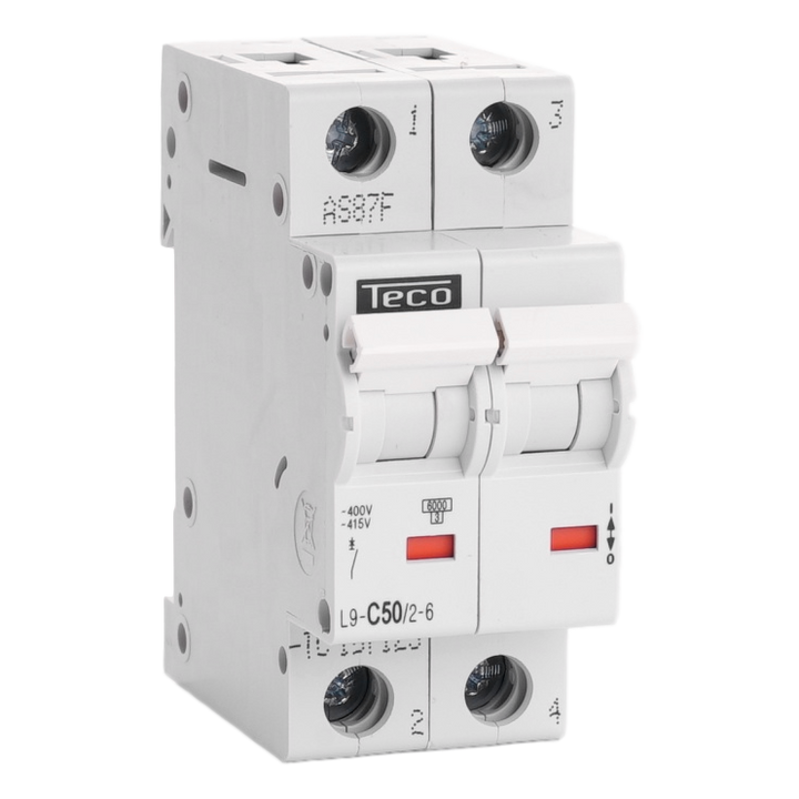 TECO Automaat TC 2P 50A 6kA Curve C