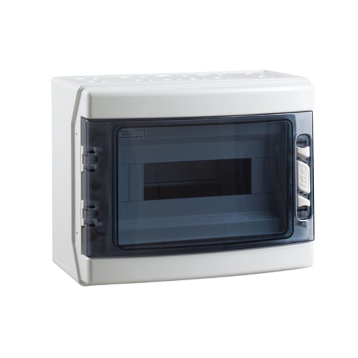 IDE Opbouwkast IP65 transp. deur 1x 12 mod.