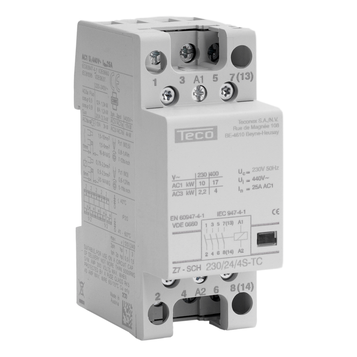 TECO Contactor TC 230VAC 25A 4NO