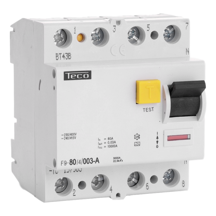 TECO Differentieelschak. TC 4P 80A 30mA Type A