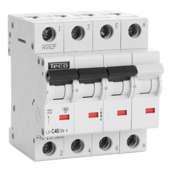 TECO Automaat TC 3P+N 40A 4,5kA Curve C