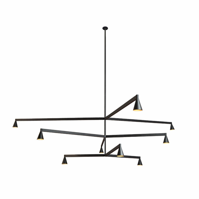 TRIZO Austere-Chandelier bronze 3x 250x500x700