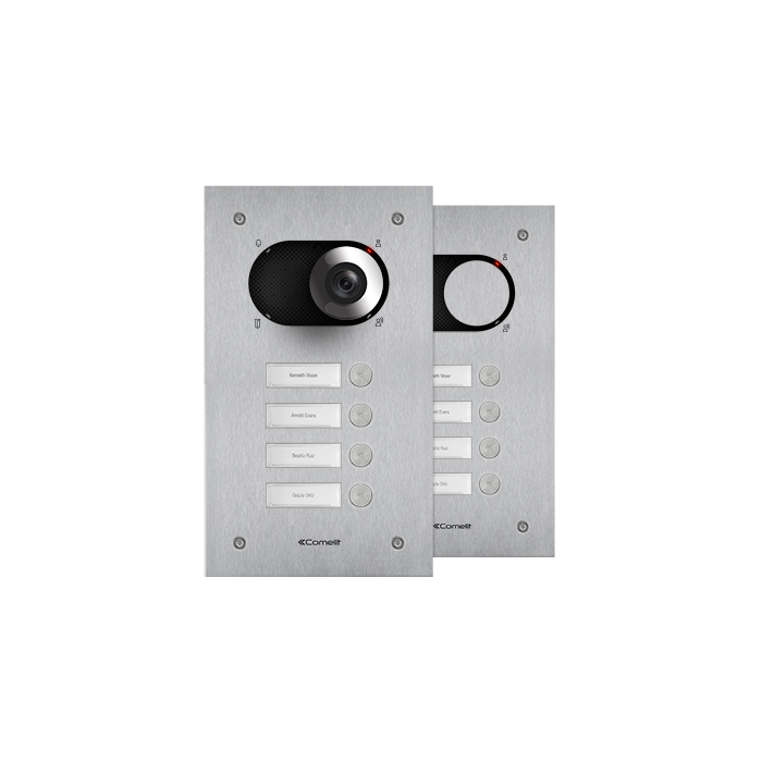 COMELIT SWITCH - ROESTVAST STALEN FRONTPANEEL MET 4 DRUKKNOPPEN