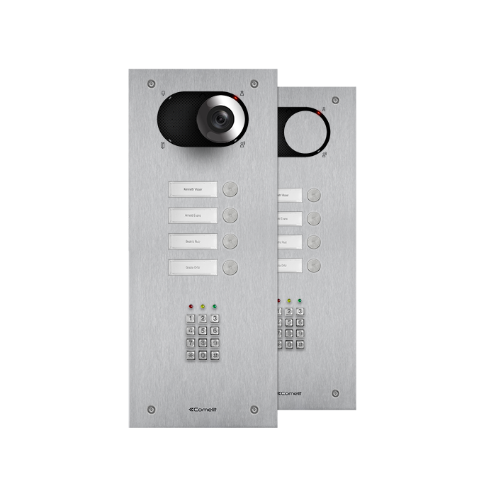 COMELIT SWITCH - ROESTVAST STALEN FRONTPANEEL, 4 DRUKKN EN CODEKLAVIER