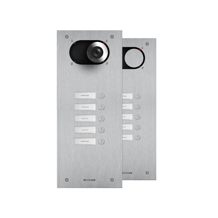 COMELIT SWITCH - ROESTVAST STALEN FRONTPANEEL MET 5 DRUKKNOPPEN