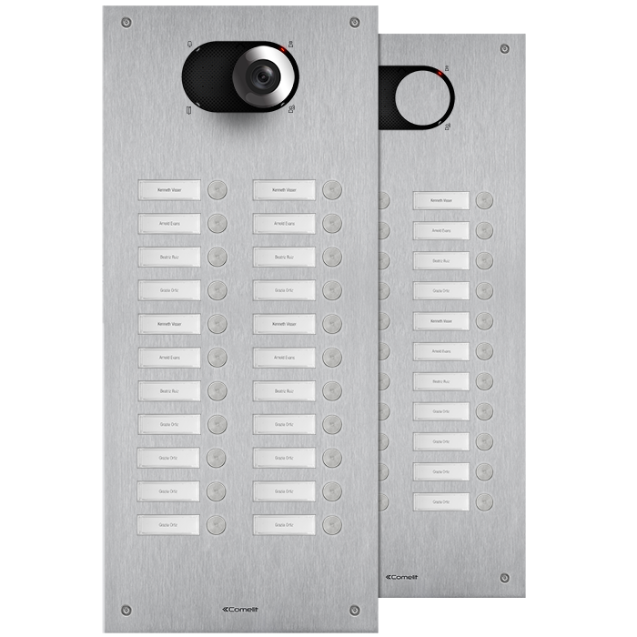 COMELIT SWITCH - ROESTVAST STALEN FRONTPANEEL MET 22 DRUKKNOPPEN