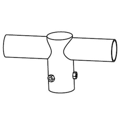 Integratech Streetlight adapter 2x 60mm zwart RAL9005