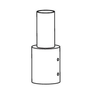 Integratech Streetlight adapter 60/80mm zwart RAL9005