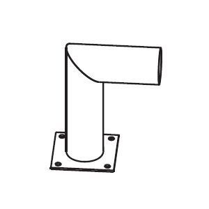 Integratech Streetlight muurbeugel type L 60mm zwart RAL9005