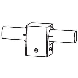 Integratech Streetlight adapter S105/R2x60mm zwart RAL9005