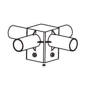 Integratech Streetlight adapter S105/4x60mm zwart RAL9005