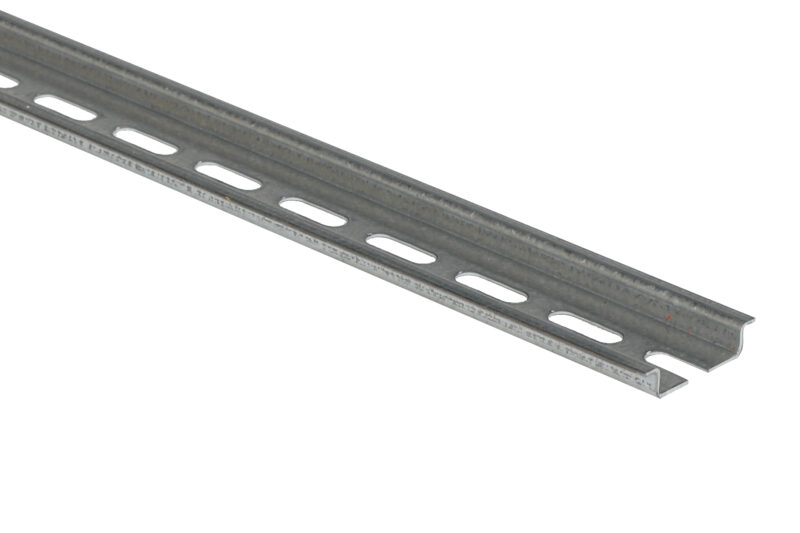 GSV din rail omega profiel met perforatie / Sendz. Wit / RoHS 7,5 x 35 mm