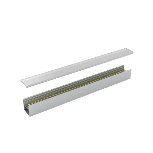 Integratech Profiel PL3030 alu 2m plexi mat incl. eindkappen
