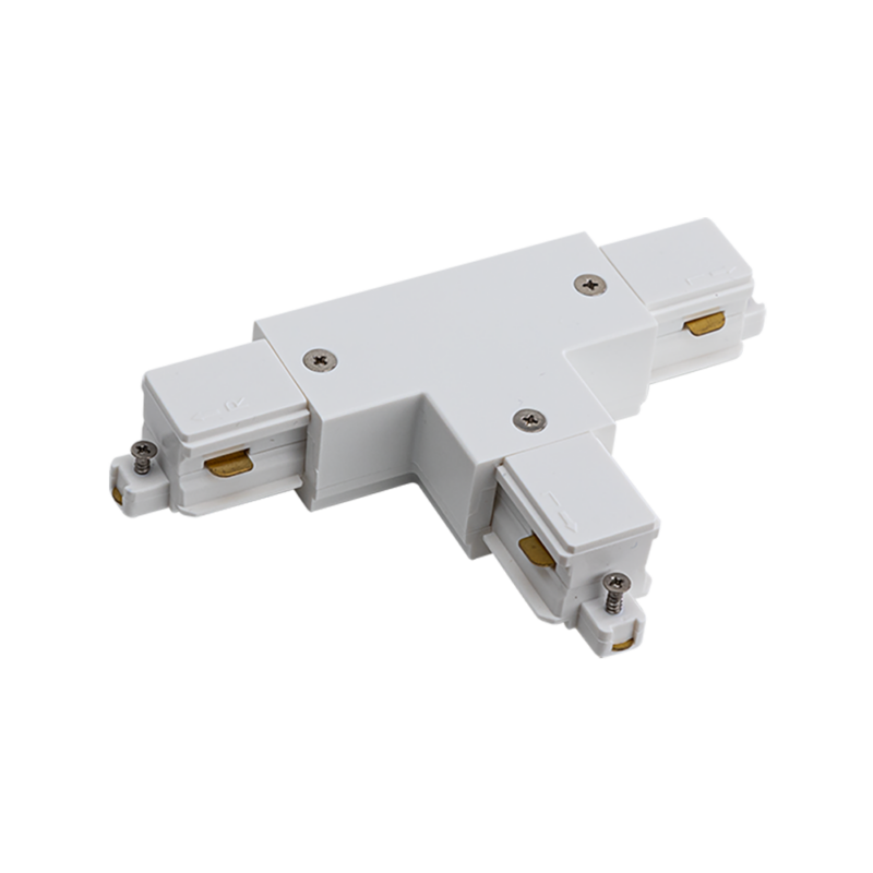 Louis MMXXII Mini 1-Circuit T Connector Left1 White-1-phase track accessory------