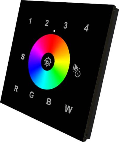 Integratech Draadloze kit RGB(W) wandzender 4 zones zwart