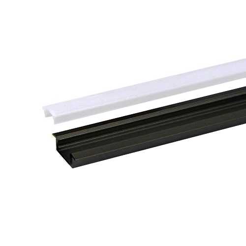 Integratech Profiel RSL7 zwart 2m matte plexi incl. toebehoren