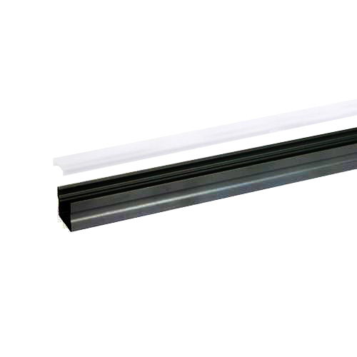 Integratech Profiel SL15 zwart 2m matte plexi incl. toebehoren