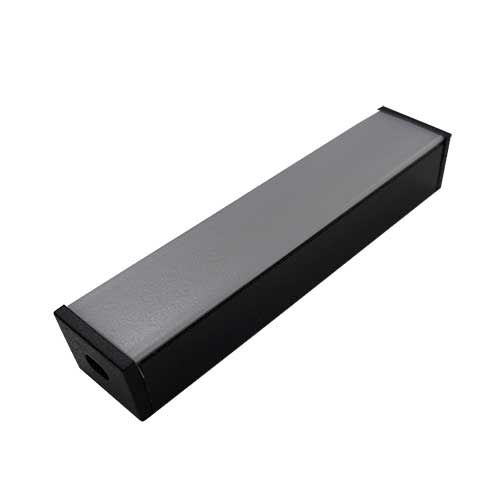 Integratech Profiel SL Flat 15x12 zwart 2m dif opaal incl acc