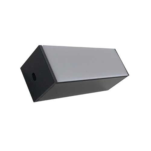 Integratech Profiel SL Flat 35x35 zwart 3m diff opaal incl acc