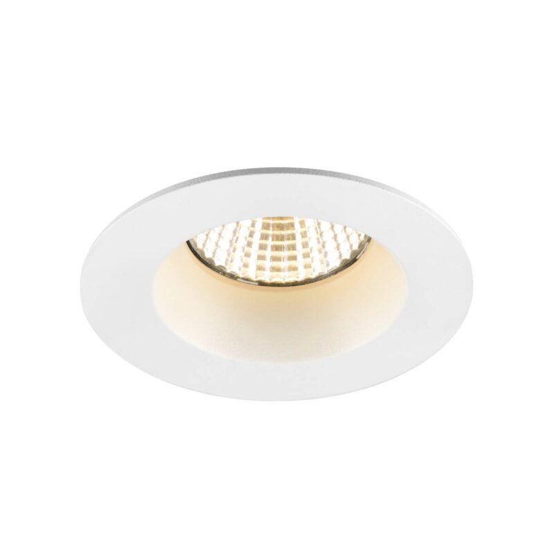 SLV NEW TRIA® 68 plafondinbouwarmatuur, 3000K, 38°, IP 20/ IP 65, rond, wit