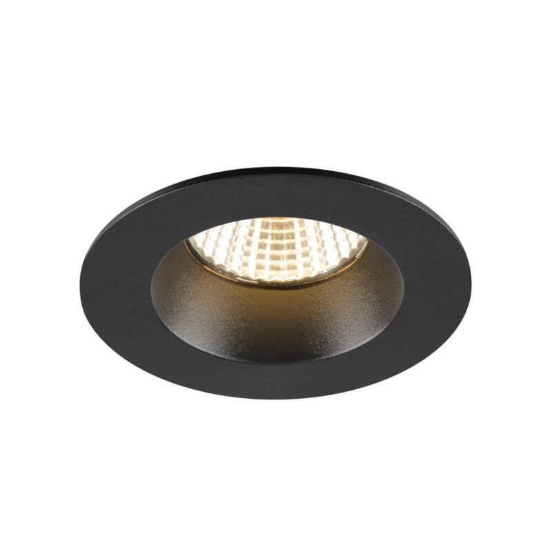 SLV NEW TRIA® 68 plafondinbouwarmatuur, 8,3w, 500lm, 3000K, 38°, IP 65, rond, zwart