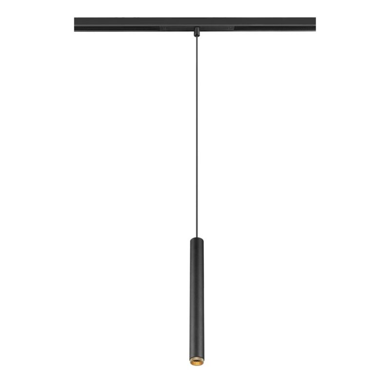 SLV GRIP! S 48V pendelarmatuur, pendellengte 200 cm, 2700 K, 29°, DALI, zwart/goud
