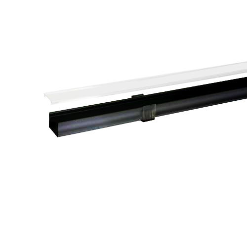 Integratech Profiel SLW15 zwart 2m matte plexi incl. toebeh