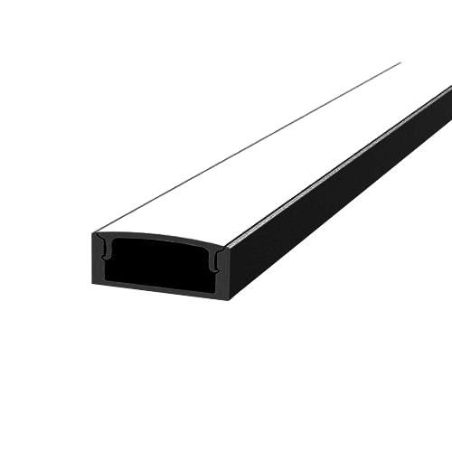 Integratech Profiel SLW8 zwart 2m matte plexi incl. toebehoren