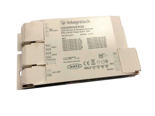 Integratech Ledpaneel unidriver 30~50W 1-10V/DALI/push dim