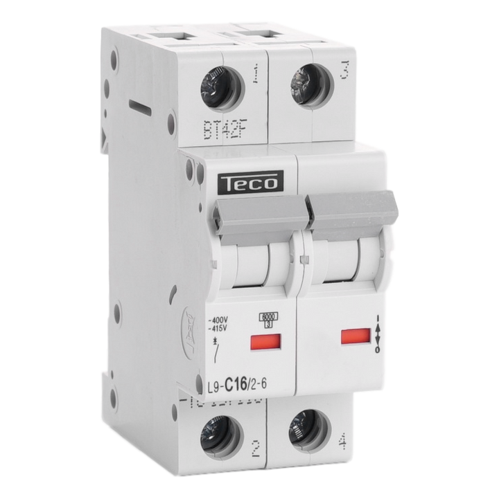TECO Automaat TC 2P 16A 6kA Curve C