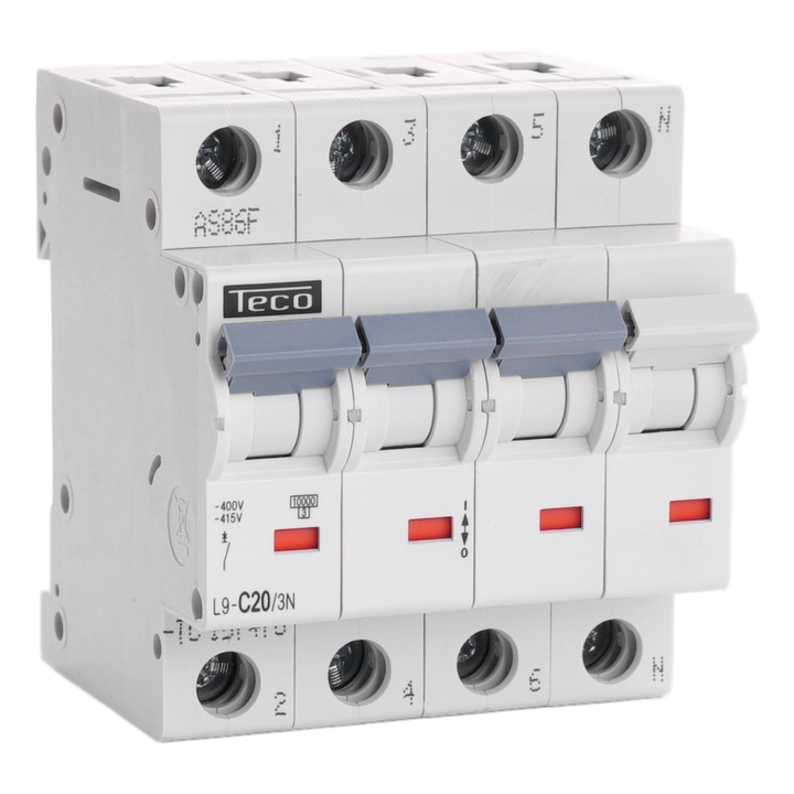 TECO Automaat TC 3P+N 20A 10kA Curve C