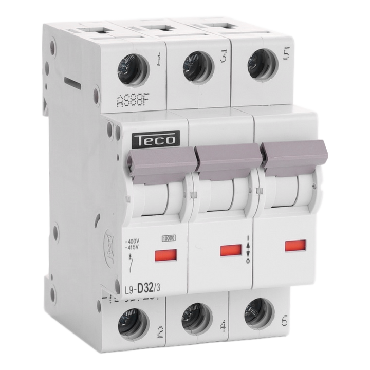 TECO Automaat TC 3P 32A 10kA Curve D