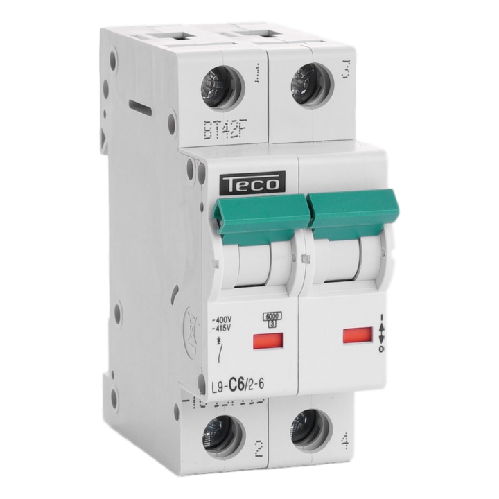 TECO Automaat TC 2P 6A 6kA Curve C