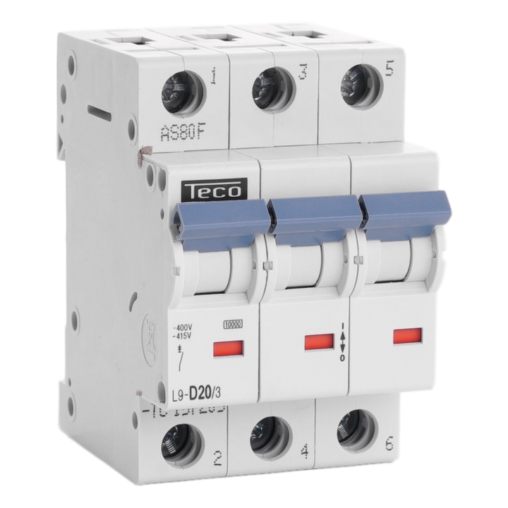 TECO Automaat TC 3P 20A 10kA Curve D