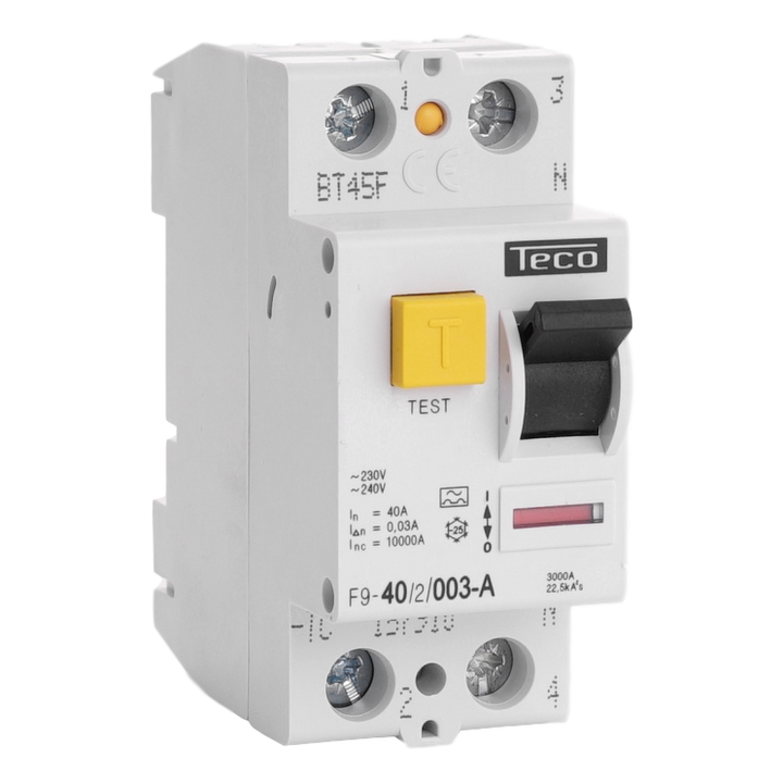 TECO Differentieelschak. TC 2P 40A 30mA Type A