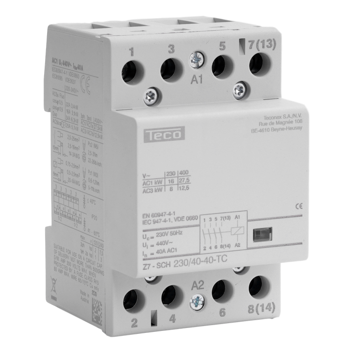 TECO Contactor TC 230VAC 40A 4NO