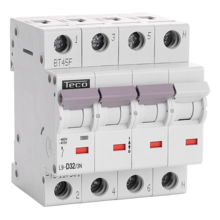 TECO Automaat TC 3P+N 32A 10kA Curve D