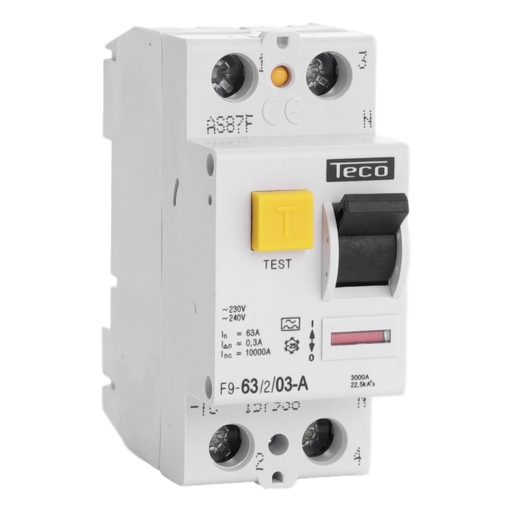 TECO Differentieelschak. TC 2P 63A 300mA Type A