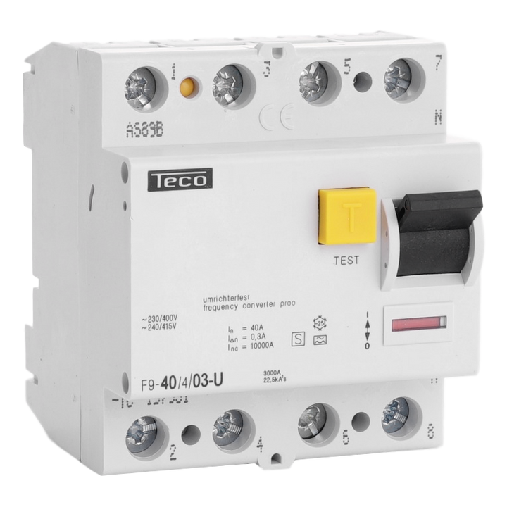 TECO Differentieelschak. TC 4P 40A 300mA Type U