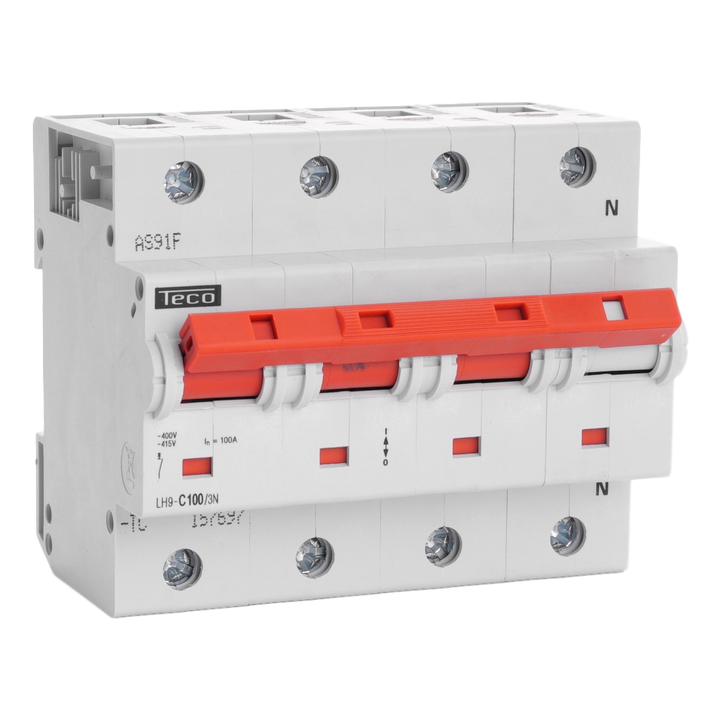 TECO Automaat TC 3P+N 100A 20kA Curve C