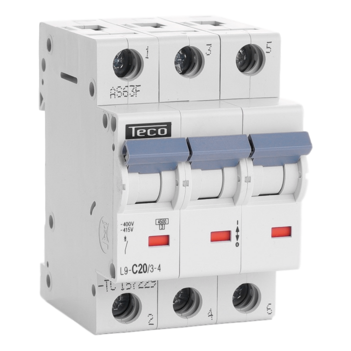 TECO Automaat TC 3P 20A 4,5kA Curve C