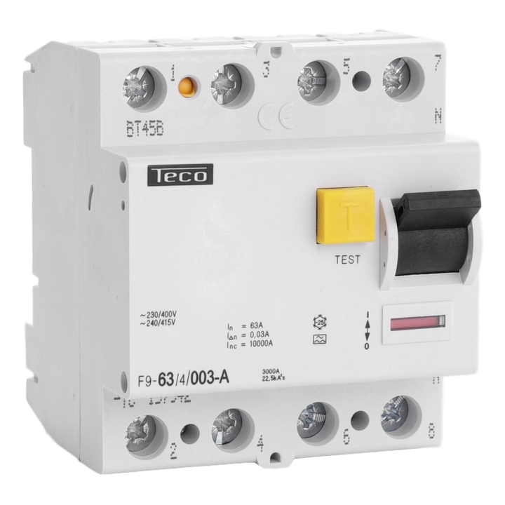 TECO Differentieelschak. TC 4P 63A 30mA Type A