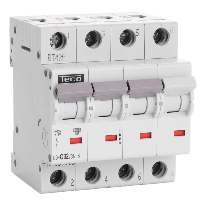 TECO Automaat TC 3P+N 32A 6kA Curve C